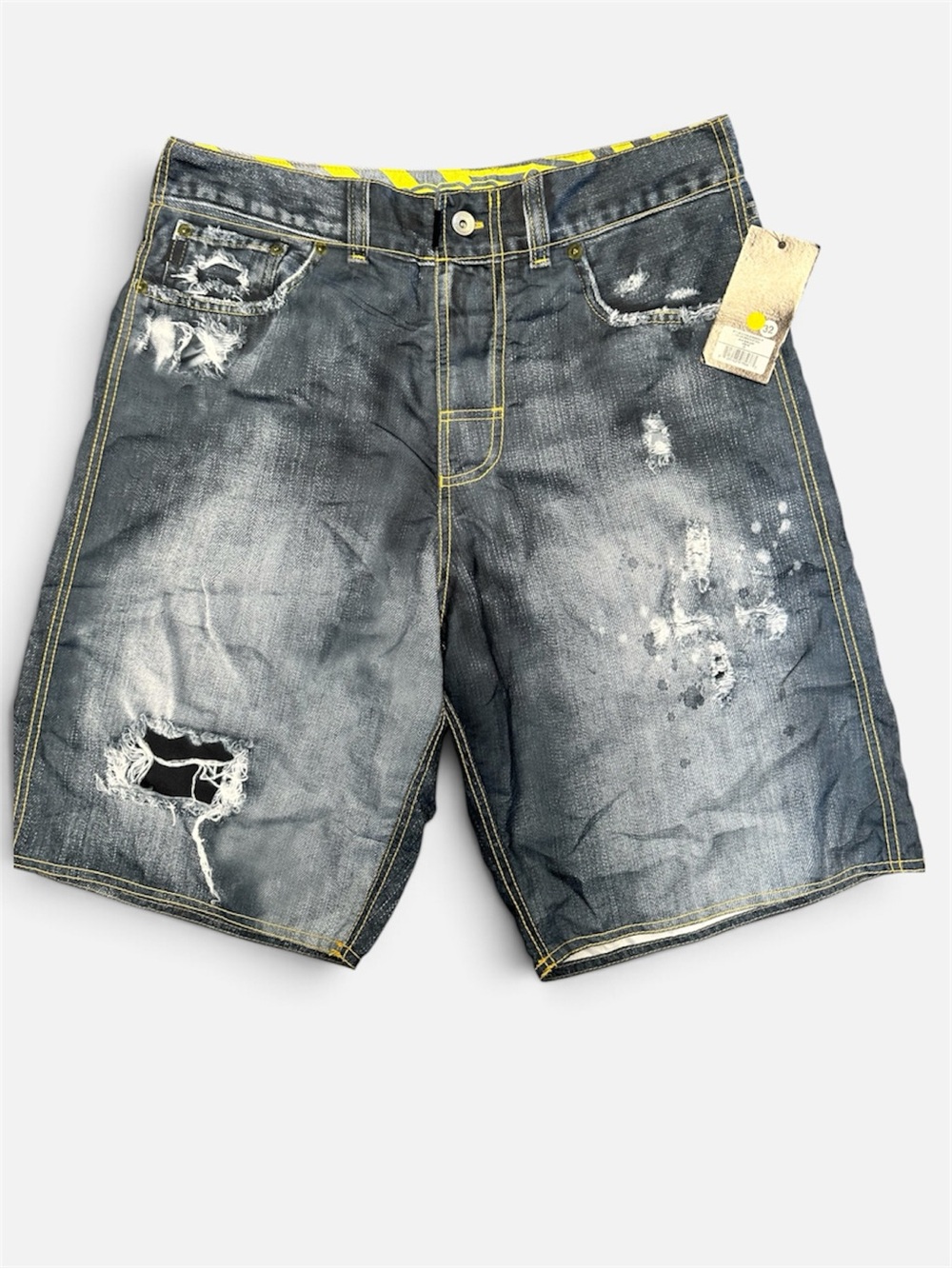 Ripzone Faux Distressed Denim Swim/Board Shorts 32